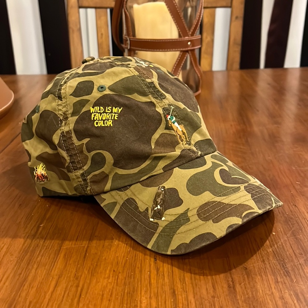Polo Ralph Lauren Sportsman camo camouflage Hat Cap Bear Men’s Size Big and Tall